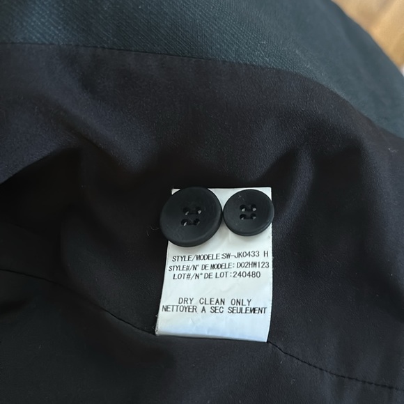 Helmut Lang Cotton/Linen Blend Blazer, Black, size 0 - Picture 6 of 7